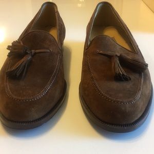 MENS COLE HAAN SLIP ON LOAFERS BROWN SUEDE SZ 7.5